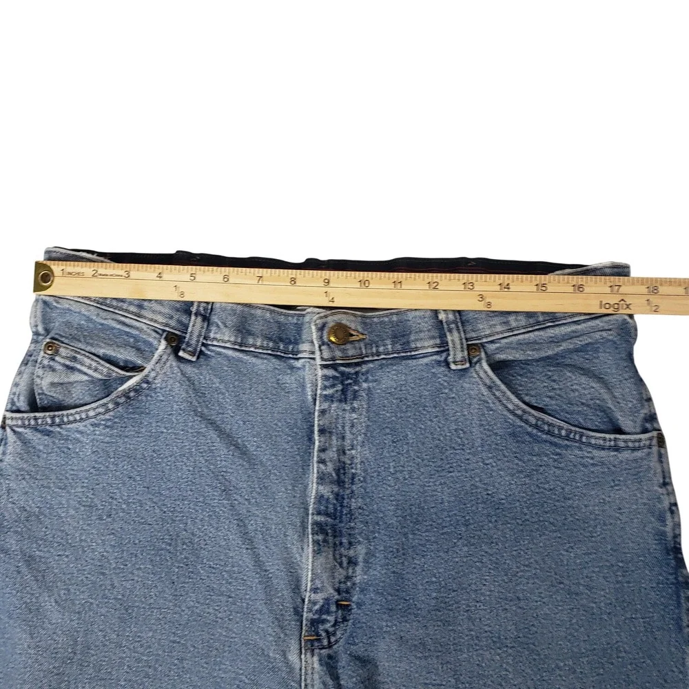 Wrangler Hero Mens 38x30 Regular Fit Straight Leg Comfort Waist Jeans Blue Wash